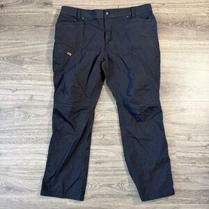 BRUNT Torra Work Pants Mens 44x34 Black Water Resistant Stretch Workwear Utility